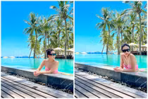 Nữ MC “đẹp nhất VTV” diện bikini, lộ eo nhỏ chả kém Ngọc Trinh