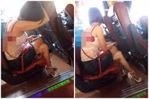 Ăn mặc phản cảm đi xe khách, cô gái nhận chỉ trích