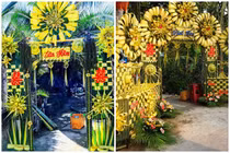 Độc đáo với những chiếc cổng cưới đan lá dừa đậm chất miền Tây