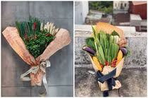 Độc đáo bó hoa rau củ đẹp và thiết thực trong mùa dịch