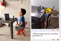 "Dở khóc, dở cười" học sinh học online mùa dịch gây sốt mạng