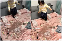 Đổ hết mỹ phẩm đắt tiền, con gái khiến mẹ “khóc ròng“