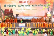 Biển người tham dự Lễ hội Nho – Vang Ninh Thuận năm 2023