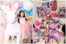 Choáng “núi” quà sinh nhật của con gái “nữ đại gia quận 7“