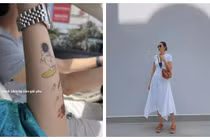 Hà Tăng để lộ hình xăm cực lớn ở cánh tay