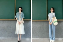 Danh tính cô giáo Tiểu học đi dạy cả năm không mặc trùng đồ