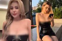 Diện trang phục o ép, hot girl lai chia sẻ việc khó giảm cân