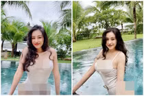 Diện áo tắm phô đường cong, hot girl Bà Tưng gây mê netizen