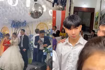 Con gái lấy chồng, bố và em trai khóc nức nở gây bão