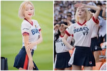 Vẻ đẹp ngọt ngào của “nữ thần cổ vũ” người Hàn Quốc