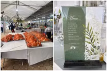 Lộ thực đơn “khủng” của đám cưới đãi khách toàn cua hoàng đế