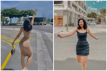 Đứng tạo dáng giữa phố, gái xinh bất ngờ được truy lùng “info“
