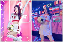 Nữ tiếp viên hàng không đại diện Thụy Sĩ trong Nóng cùng World Cup