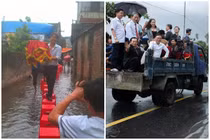 1001 cảnh rước dâu siêu hài hước trong đám cưới mùa mưa lụt