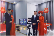 Đám cưới online mùa dịch, ý tưởng tuyệt vời của cặp đôi Sài thành