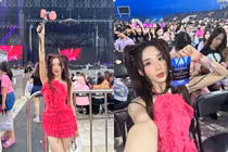 “Cô giáo hot girl” Mina Young diện váy hồng công chúa cực hút mắt