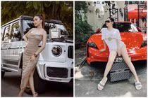 Được chồng mua siêu xe, hai nữ đại gia chăm chỉ tạo dáng