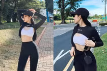 Hot girl nổi tiếng bên siêu xe lộ vóc dáng đẹp miễn chê