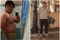 Nhờ tập gym, chàng trai "tạ hai" giảm cân thành hot boy gây sốt
