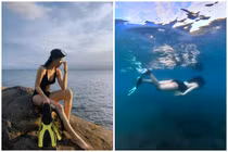 Nữ tiếp viên hàng không đi lặn biển khoe thân hình không góc chết