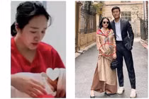 Bà xã Lương Xuân Trường hiếm hoi đăng ảnh thời kỳ chăm con mọn