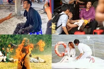 Thanh Bình vỡ sụn gối, loạt sao gặp tai nạn thảm trên phim trường