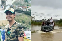 MC Phan Anh đi trao quà cho bà con miền Trung