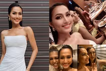 Hoài Sa khoe vòng một căng tràn bên đối thủ Hoa hậu Chuyển giới Quốc tế