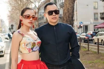 Vẻ gợi cảm của người mẫu cùng Vũ Khắc Tiệp dự show thời trang ở Italy