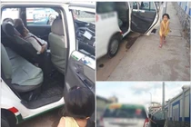 Con gái nhỏ trông cho ba lái taxi ngủ gây xúc động cộng đồng mạng