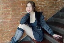 Mặc váy dài hơn gang tay, Ngọc Trinh sexy khoe giò trắng nõn 