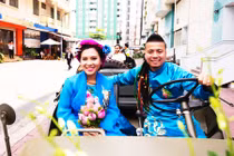 DJ Wang Trần chơi trội lái xe jeep đi cưới vợ