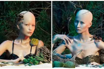 Thí sinh Vietnam's Next Top Model hoảng hốt chụp ảnh với bò sát