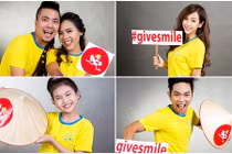 Dàn sao Việt hào hứng chụp ảnh quảng bá từ thiện