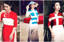 Mai Thu Huyền “mang” thế giới vào tà áo dài Việt