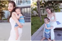Hot girl Elly Trần khoe ảnh dạo biển cùng con gái
