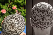Hình xăm tuyệt đẹp trên đầu bệnh nhân ung thư