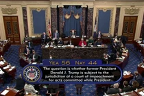 56 thượng nghị sĩ đồng ý tiến hành phiên tòa xét xử ông Donald Trump