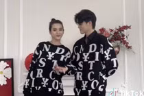 Tiến Phát - Quỳnh Lương diện loạt đồ đôi, nhìn nhau cực ngọt