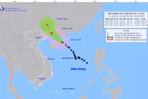 Bão số 1 giật cấp 14 đang hướng gần Quảng Ninh, Bắc bộ mưa to từ chiều tối 2/7