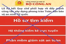 Giả mạo Cổng TTĐT Bộ Công an để thu thập thông tin cá nhân