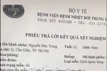 Xuất hiện phiếu xét nghiệm giả có kết quả dương tính virus corona