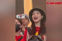 Hình ảnh Hòa Minzy cổ vũ tại SEA Games 32 gây sốt