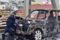 Danh tính tài xế thoát chết trong vụ cháy xe Range Rover trên cầu Chương Dương