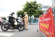 Hình ảnh tái lập chốt kiểm dịch Covid-19 ở TP.HCM theo chiến thuật mới