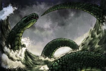 Sức mạnh hủy diệt của rắn khổng lồ Jörmungandr trong thần thoại Bắc Âu