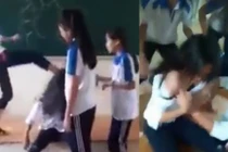 Nữ sinh bị bạn đánh trên bục giảng: Sẽ kiểm điểm nhà trường