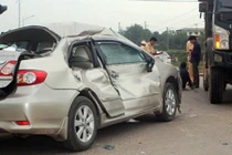 Xe ô tô Chủ nhiệm UB Kiểm tra Tỉnh ủy Quảng Trị gặp nạn