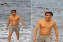 Chủ tịch Cửa Lò tắm biển, ăn hải sản