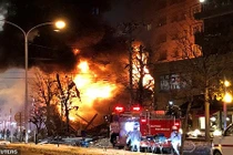 Tan hoang hiện trường vụ nổ đánh sập nhà hàng Nhật Bản